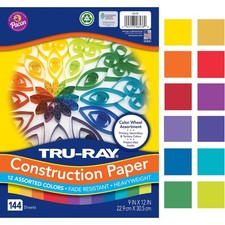 Tru-Ray Color Wheel Construction Paper Assortment 9x12"