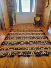 1800s Antique Handwoven Jacquard Coverlet Blanket Early American, Three Colors