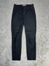 Everlane Dress Pants Women 0 Black Cotton Stretch Low Rise Straight Quick Drying