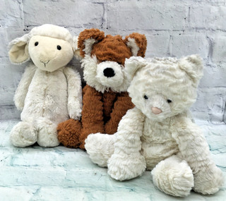 Jellycat Konvolut 3 Medium Preloved Stofftiere Katze Lamm Fuchs (CS 138T)
