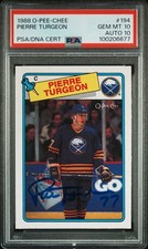 Pierre Turgeon 1988 OPC #194 Rookie Card PSA 10 DNA Auto 10 Pop 10 HOF Sabres. rookie card picture
