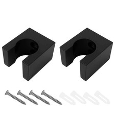 2Pcs Adjustable Stick-On Shower Head Holder Bracket Wall Mount