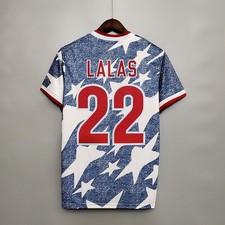 USA 1994 Men Kit Away Jersey Retro Shirt LALAS #22 JONES #13