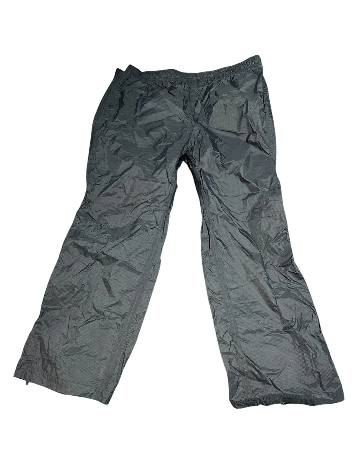 LL Bean Pants Mens L Black Nylon Ripstop Waterproof Rain Outdoor Hiking Wind