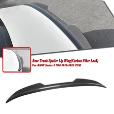 Carbon Look Rear Trunk Spoiler Lip Wing For BMW 5 Series G30 2018-2023 2019 PSM