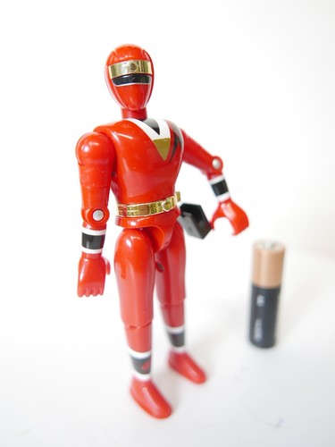 Rara Figurina Bandai Kakuranger Ninja Sentai Power Rangers 1995 Rossa 4,5'' Giappone - Foto 17 di 19