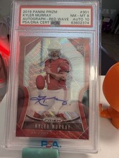 2019 Panini Prizm Kyler Murray Red Wave Prizm Rookie Auto /149 Jersey # 