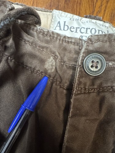 Abercrombie & Fitch Cargo Shorts Men 31 Military Brown Canvas Distressed VTG Y2K - Picture 3 of 8