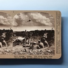 WW1 Military 3D Stereoview C1916 Real Photo France Scots Trench Mortar Position