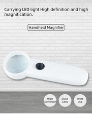 8X Handheld Magnifier with 2 LED LightsHigh DefinitionNo TirednessEasy to Carry