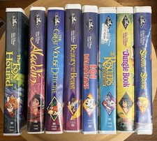 Walt Disney Black Diamond Classic VHS Lot Of 8 Clamshell EUC See Description
