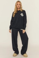 Ladies Winter Knitted Co Ord Set 2 Piece Loungewear Tracksuit Top & Wide Leg Tro