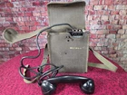US Army Signal Corps EE-8- Field Phone & Case Telephone Military WW2 Korean War
