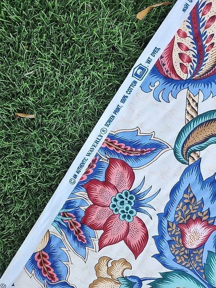 Waverly Henry Ford Museum Greenfield Fabric Jacobean Floral 10 Yards x 55" W - Image 3 of 4