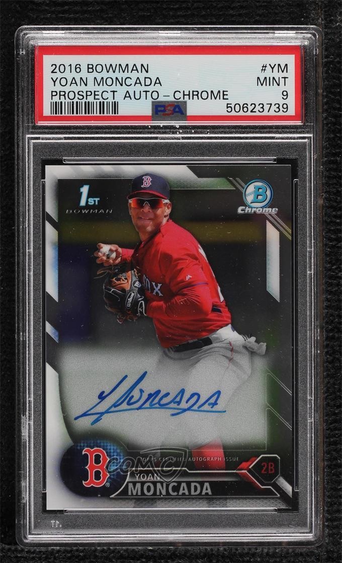 2016 Bowman Chrome Prospect Auto Yoan Moncada #CPA-YM PSA 9 MINT Auto 0vg0