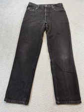 Vintage Guess Jeans Mens 34x32 Black Straight Leg Triangle Patch AST001 90s
