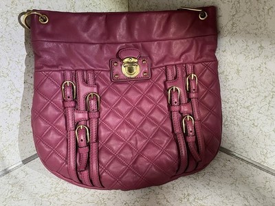 Marc Jacobs Quilted Leather Fuchsia Hobo Bag With Tags