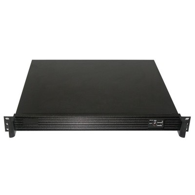 1U Rackmount ATX Server Chassis   Aluminum Front Panel, Short Depth 390mm