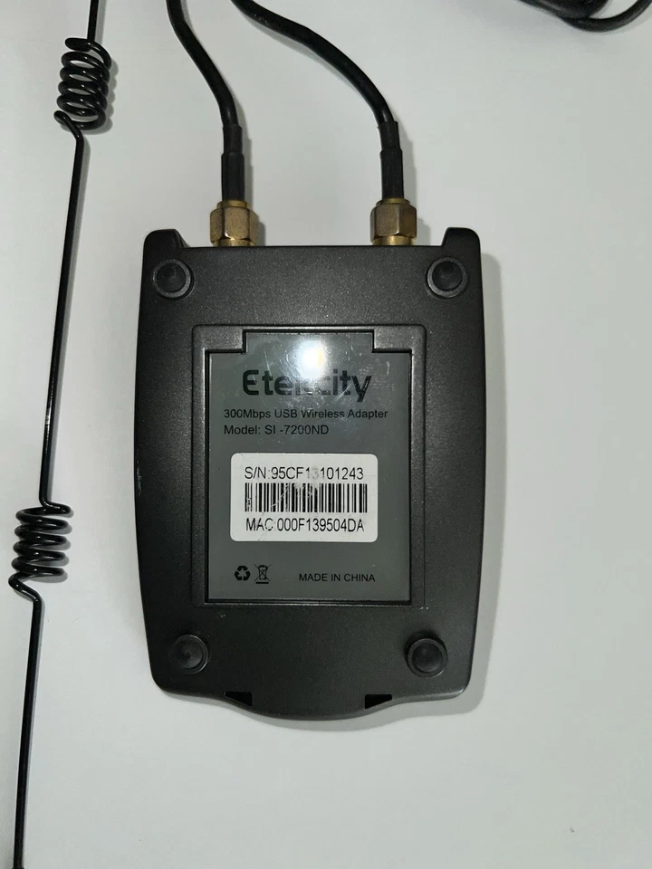 Etekcity 300Mbps USB Wireless Adapter SN-7200ND w/ 6.5' Mini USB Cord - Image 2 of 2