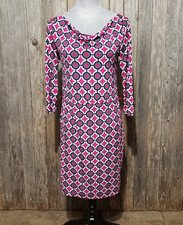 Banana Republic XS Mini Dress Purple Fuchsia Geo Draped Stretch Retro Boho Indie