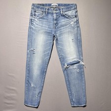 Moussy Vintage Lenwood Skinny Jeans Womens Light Wash Distressed Slim 30x26.5