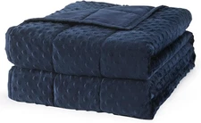 Mr. Sandman Weighted Blanket for Adults, 60 x 80 inches, 20lbs, Navy Blue 