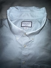 19/37 Charles Tyrwhitt Shirt Mens Light Blue Long Sleeve Button Up 48/94 DB1