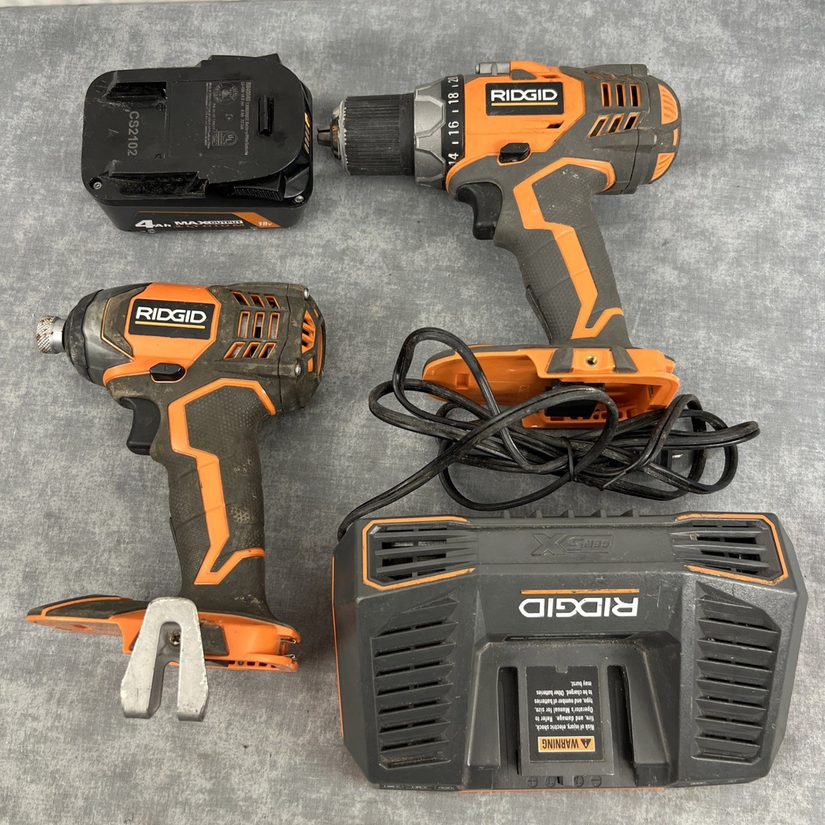 RIDGID 18v Gen4X Drill Impact Driver Kit w/ Battery Charger