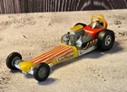 Vintage Dinky Toys Fireball Dragster  No 370, Yellow, 1970s