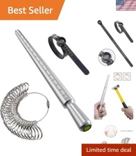 Professional Ring Sizer Set with Magnifying Glass - 3-piece Jewelry Tool Kit