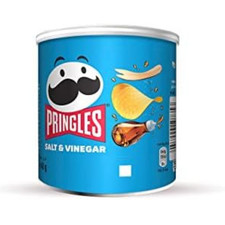 Pringles Salt and Vinegar Flavour Potato Chips, 40g Pack of 12