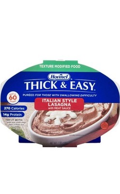 Thick & Easy Purees Thickened Food Beef Lasagna 7oz Tray 7 Ct  60744 Ex: 2/28/26