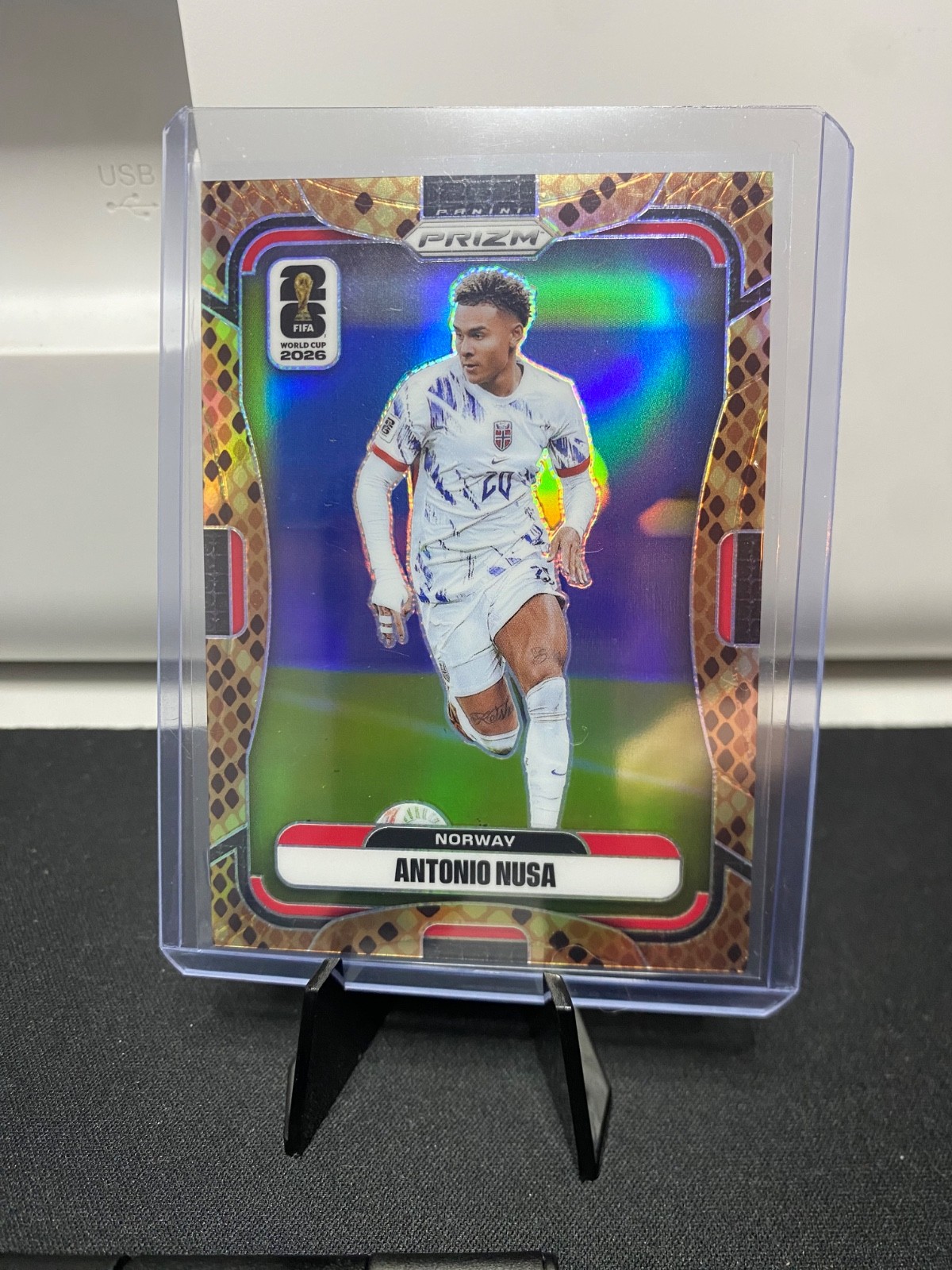 2026 Prizm World Cup Antonio Nusa Norway Rattlesnake Snakeskin SSP #326