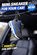Mini Sneaker Car Hanging Ornament Black Blue Air Max 95 Style Mirror Charm