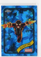 2025 Topps Marvel Chrome SAPPHIRE Base Card #22 Sunfire