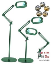 Large Magnifying Glass with Light and Stand, Real Glass, 5 Color 12X Green