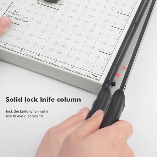 Guillotine Paper Cutter, 12 Inch Heavy Duty Guillotine, 12 12Inch, White - Picture 5 of 7