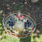 Vintage 16” Tiffany Style Pendant Floral Hanging Ceiling Light Stained Glass