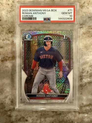 ROMAN ANTHONY 1st 2023 Bowman Chrome Mega Box Mojo Refractor PSA 10 GEM MT
