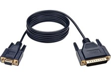Tripp Lite 6 Feet Null Modem Cable - Black - Serial RS232 - Adapter DB9 P456-006