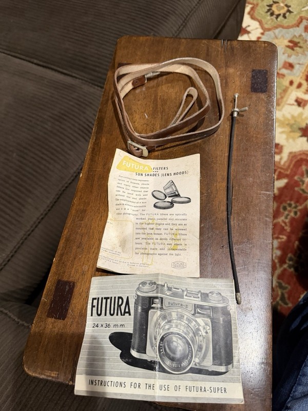 Futura-s Camera Instructions Plus Strap and Cable Vintage