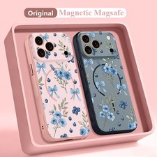 For iPhone 17 16 Pro Max 15 14 13 Flower ShockProof Magsafe Hybrid Case Cover