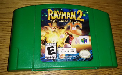 Rayman 2: The Great Escape Nintendo 64 Cartridge, Tested And Working