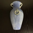 Vintage Murano Glass Scavo Amphora Blue Wall Pocket Vase Italian MCM 1960s