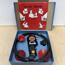 WAHL Vintage Model Hand-E Electric Massage Vibrator Attachments W/ Box - WORKS