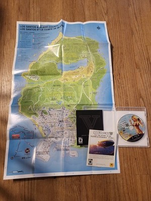 PS3 Playstation 3 Grand Theft Auto V 5 Five GTA Map COMPLETE