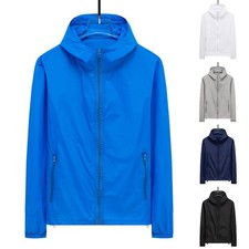 Stylish Outdoor Men Windbreaker Coat Hooded Jacket L-4XL Lightweight Sport