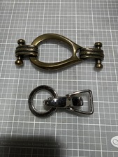 Lot of 2 Belt Buckle Hardware Brass Belt Clasp Swivel Snap Hook Replacement