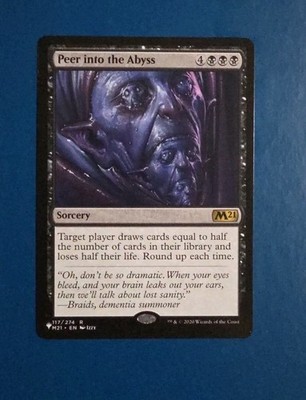 NM Peer into the Abyss 117/274 ''The List'' Reprint M21 Core Set 2021