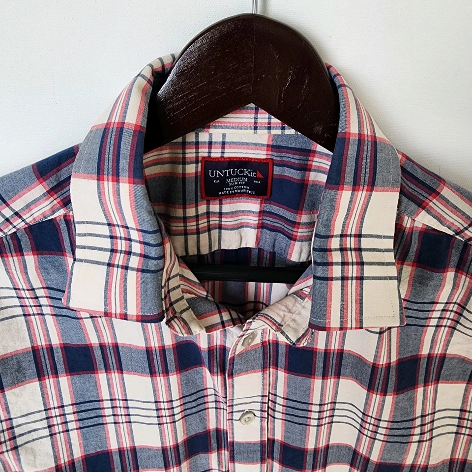 UNTUCKit Slim Fit Medium Button Up Plaid Short Sleeve Shirt - Image 2 of 4
